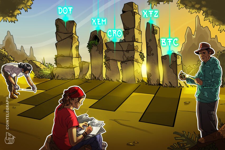 Prime 5 cryptocurrencies to look at this week: BTC, DOT, CRO, XEM, XTZ