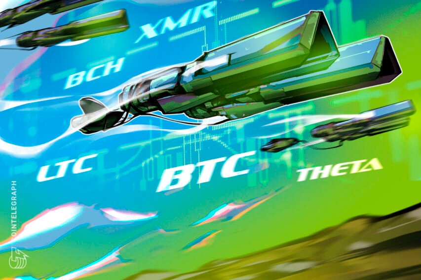 Prime 5 cryptocurrencies to observe this week: BTC, LTC, BCH, XMR, THETA